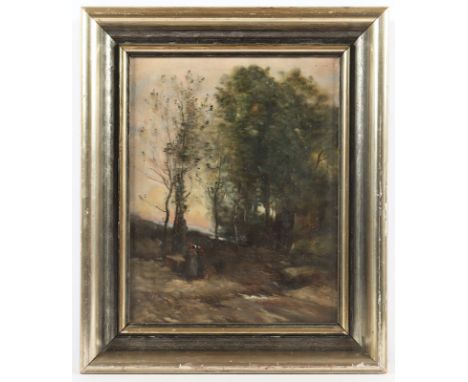 ODERESKY, Otakar (1861-1922), "Landschaft bei Udoli in Tschechien", Öl/Lwd., 38 x 30, verso mit Künstlernamen und Ortsangabe 
