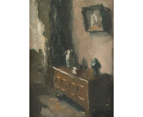 HENNO, Louis (1907-1990), "Interieur", Öl/Holz, 25,5 x 18,5, unten rechts signiert und "42" datiert, R.