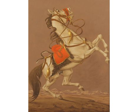 PEINER, Werner (1897-1984), "Steigendes Pferd", Aquarell/Bleistift/Papier, 46 x 33, unten links signiert, R.