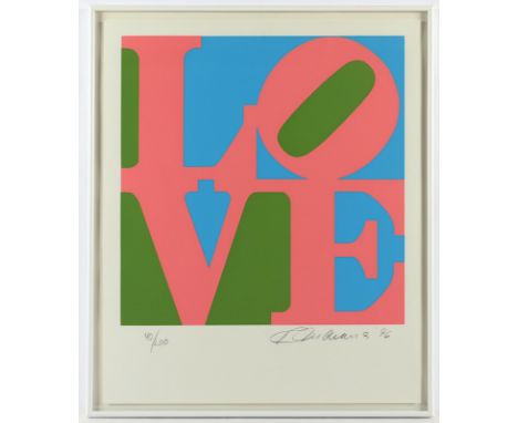 INDIANA, Robert, Blatt aus "The book of LOVE", Farbserigrafie, 46 x 46, nummeriert 40/200, handsigniert, 1996, R.