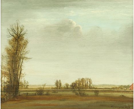 CHAMPION, Theo (1887-1952), "Landschaft", Öl/Lwd., 40 x 50, auf Holz aufgezogen, unten rechts signiert und "1942" datiert, ve