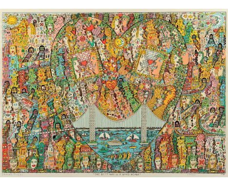 RIZZI, James, "The best art is a good heart", 3-d-Konstruktion, 66 x 91, nummeriert 266/350, betitelt, handsigniert und datie