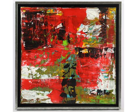 MILLER, C., "o.T. 2", Acryl/Öl-Mischtechnik/Lwd., 40 x 40, verso signiert, R.