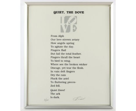 INDIANA, Robert, Blatt aus "The book of LOVE", Farbserigrafie, 61 x 50,5, nummeriert 40/200, handsigniert, 1996, R.