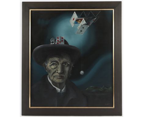 FÖRSTERLING, Hermann (*1955), "Der Spieler", Öl/Holz, 70 x 60, unten rechts signiert und datiert, 1977, verso betitelt, R.