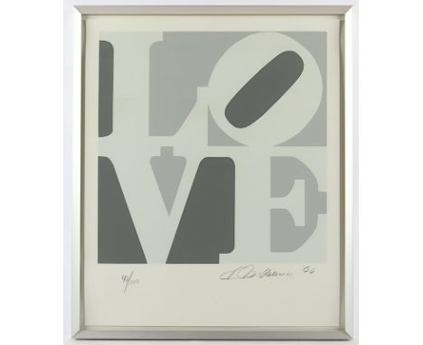 INDIANA, Robert, "Love", aus Book of Love, Farbserigrafie, 46 x 45,5, nummeriert 40/200, handsigniert und datiert '96, R.