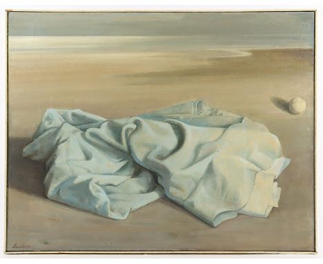 LENDERS, "Tuch", Öl/Lwd., 73 x 93, unten links signiert, R.
