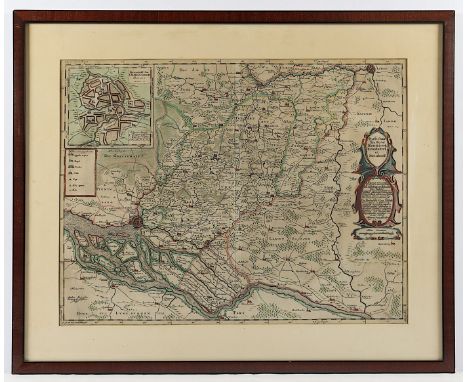 GROSSENSEE - HAMBURG, kolorierter Kupferstich, 40 x 56, Johannes Mejer, BLEAU, 17./18.Jh., R.