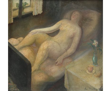FRINTA, Emmanuel (1896-1970), "Liegender weiblicher Akt", Öl/Lwd., 28 x 29, unten rechts signiert und "23" datiert, verso bez