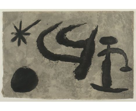 MIRO, Joan, eine Arbeit aus "Bagatelles végétales", Original-Farbradierung/Bütten, 28 x 35,5, Separatabzug vor der Auflage vo
