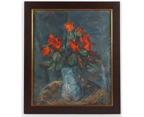FISCHER, Hans (*1921), "Blumenstilleben", Öl/Lwd., 55 x 46, unten links signiert, R.
