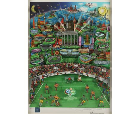 FAZZINO, Charles, "FIFA World Cup Germany 2006", 3-d-Konstruktion, 55 x 44, nummeriert 28/100, handsigniert, R.