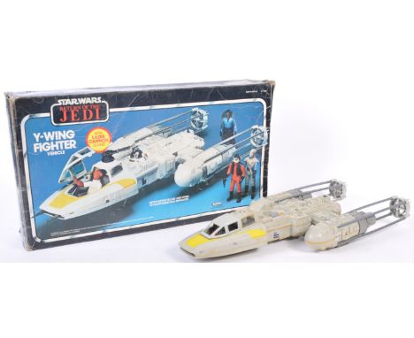 An original&nbsp; vintage Kenner made Star Wars ' Y Wing Fighter Vehicle ' action figure playset. The playset incomplete, but