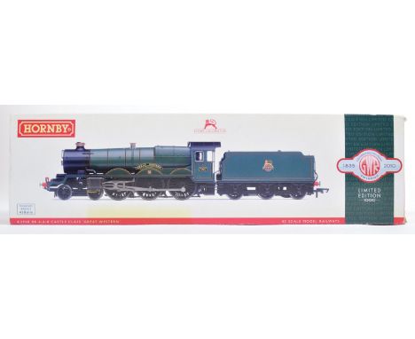 An original Hornby made 00 gauge model railway train set locomotive engine R2958 Castle Class Locomotive ' Great Western ' BR