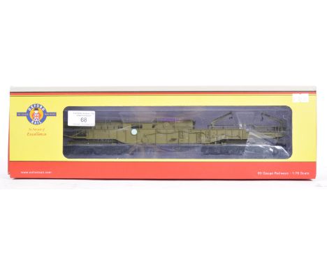 A rare Oxford Rail 00 gauge model railway train set locomotive engine military rolling stock wagon load OR76BOOM02 ' Railgun 