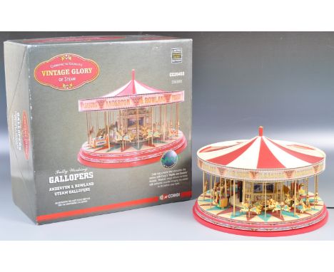 A rare Corgi made Vintage Glory Of Steam ' Fully Working Gallopers ' diecast model fairground set CC20403. 1/50 scale. Appear