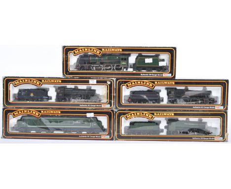 A collection of x5 original vintage Palitoy made Mainline Railways 00 gauge model railway train set locomotives. The collecti