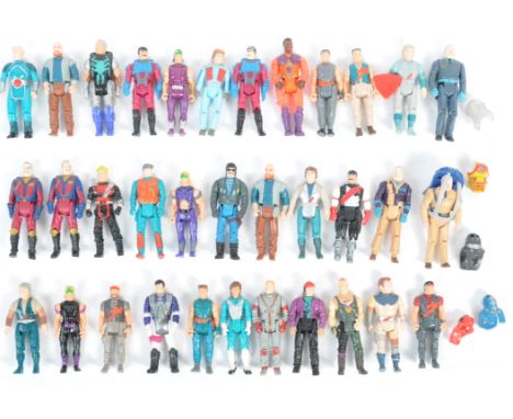 A large collection of original vintage Kenner made MASK action figures. Lots included, including some with their relevant hel