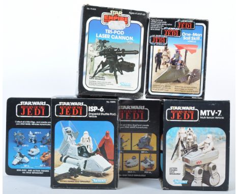 A collection of x4 original vintage Kenner / Palitoy made Star Wars action figure playsets ' minirigs '. Each 100% complete, 