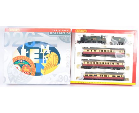 An original Hornby 00 gauge model railway locomotive engine train set R2795M ' The Red Dragon Train Pack. Models appear mint 