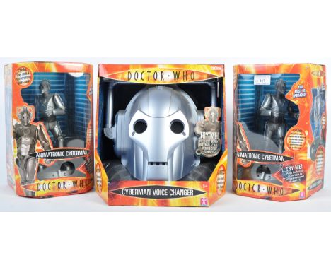 A collection of x3 Character Options made BBC Doctor Who action figures and playsets. Comprising a ' Cyberman Voice Changer '