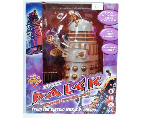 A rare Product Enterprise made Doctor Who Classic ' Radio Command Dalek .' Radio controlled, with lights and sounds. White wi