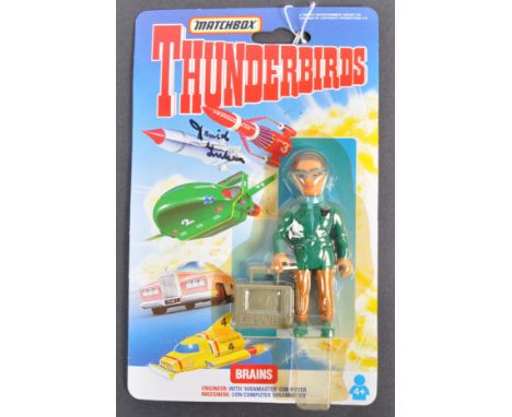 Thunderbirds - David Graham - an original autographed Matchbox action figure of ' Brains ' from the cult classic series by Ge