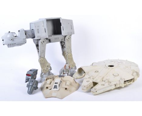 A collection of assorted vintage Kenner / Palitoy made Star Wars action figure playsets to include; Millennium Falcon, Snowsp