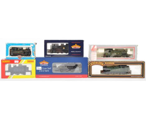 A collection of x6 assorted 00 gauge model railway trainset locomotive engines comprising of:- Bachmann Branch Line Class 2MT