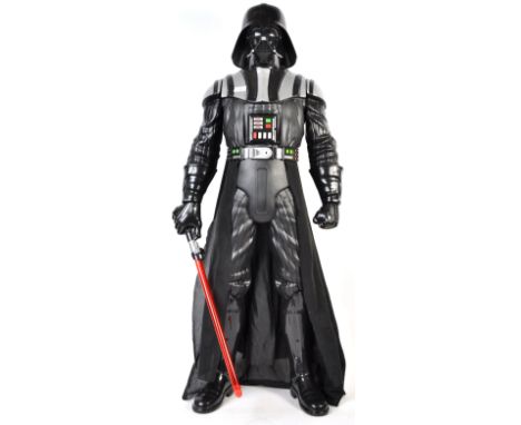 A large half scale impressive Star Wars ex-shop display / advertising action figure of Darth Vader with red lightsaber. Lucas