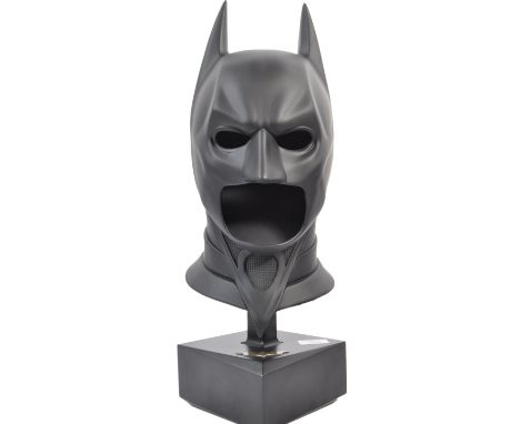 Batman The Dark Knight Rises - an incredible Noble Collection made 1/1 scale prop replica full size Batman Cowl display. Resi