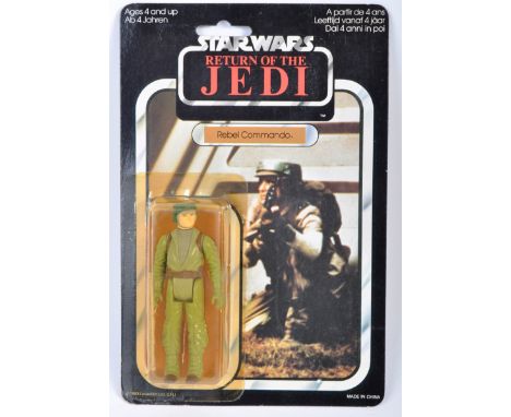 An original vintage 1983 Kenner made Star Wars carded MOC action figure ' Rebel Commando '. Factory sealed upon its original 