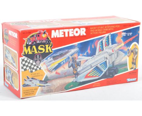 A rare vintage 1980's (1987) Kenner made MASK action figure playset ' Meteor ' with Ace Riker. Factory sealed, the contents u