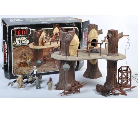 An original vintage Palitoy made Star Wars ' Ewok Village Action Playset '. 99% complete (just missing one railing section), 