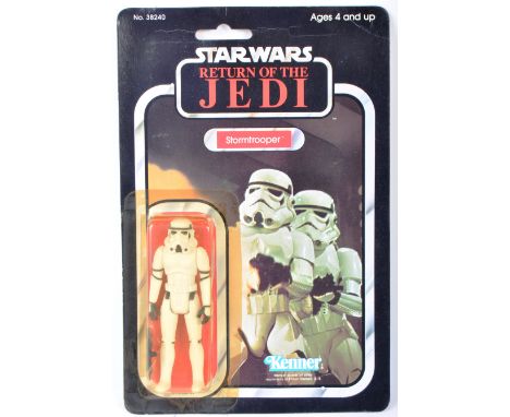 An original vintage 1983 Kenner made Star Wars carded MOC action figure ' Stormtrooper '. Factory sealed upon its original 77