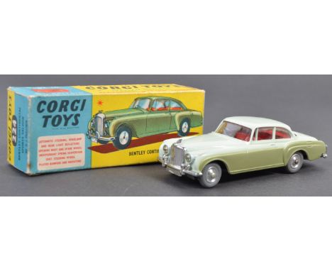 An original vintage Corgi Toys made diecast model No. 224 Bentley Continental Sports Saloon. Rarer green and light green two-