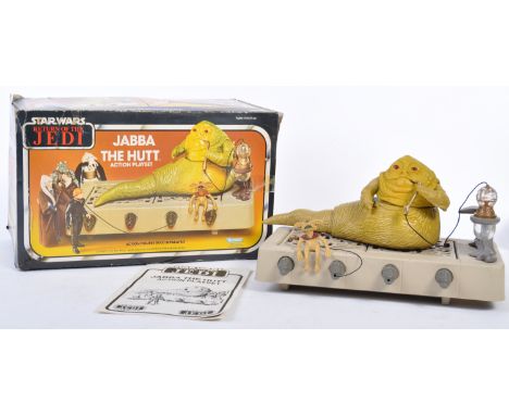 An original vintage Kenner made Star Wars action figure playset ' Jabba The Hutt - Action Playset '. 100% complete including 