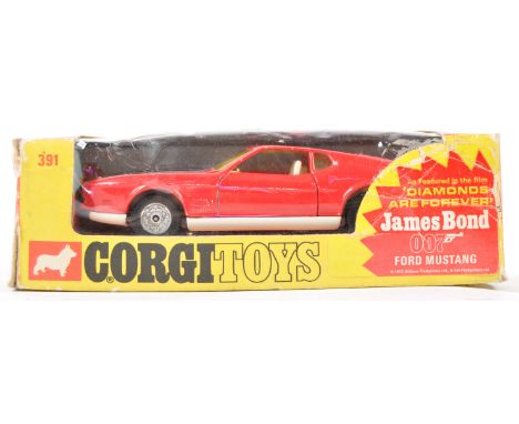 An original vintage Corgi Toys made Whizzwheels diecast model no. 391 James Bond 007 Diamonds Are Forever Ford Mustang Mach 1