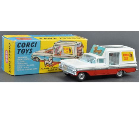 An original vintage Corgi Toys made diecast model No. 486 ' Kennel Service Wagon with Four Dogs (Based On The Chevrolet Impal