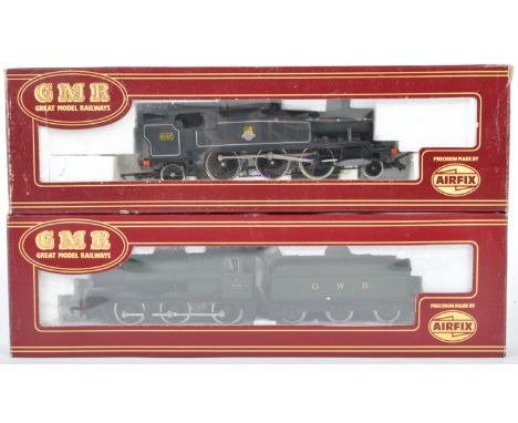 Two original vintage Airfix GMR made 00 gauge model railway train set locomotives comprising 54123-9 Folwer BR 3205 &amp; 541
