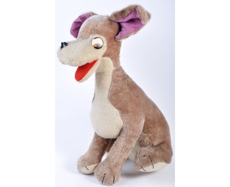 An original vintage Merrythought made large Disney ' Lady &amp; The Tramp ' plush toy ' Tramp '. Rarer large size (65cm), com