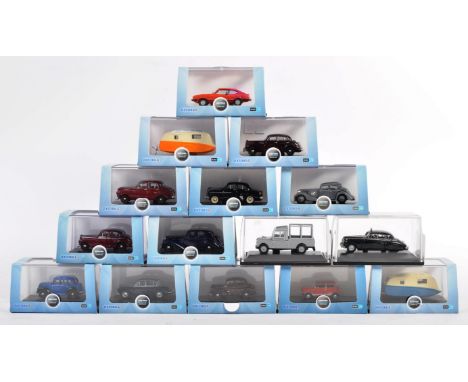 A collection of x15 Oxford made ' Automobile Company ' series 1/76 scale 00 gauge boxed diecast models. To include; 76HH001, 