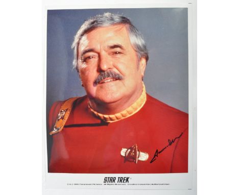 Star Trek Autograph Collection - James Doohan (1920-2005) - Scotty - a rare autographed 8x10" full colour photograph of Dooha