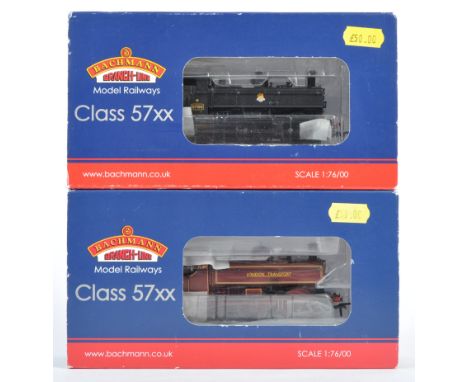 A pair of Bachmann made Branch Line 00 gauge model railway trainset Pannier Tank locomotives No. 32-217 and 32-214. Both Clas
