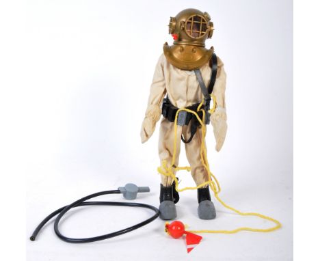 An original vintage 1960's (1967) Palitoy made Action Man ' Deep Sea Diver ' action figure. With uniform comprising - Fabric 