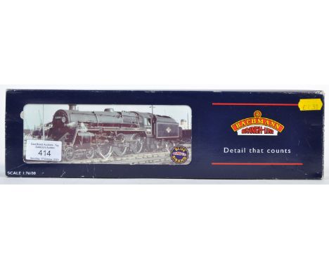 A Bachmann made Branch Line 00 gauge model railway trainset locomotive No. 32-505 Standard Class 5MT. British Railways plain 