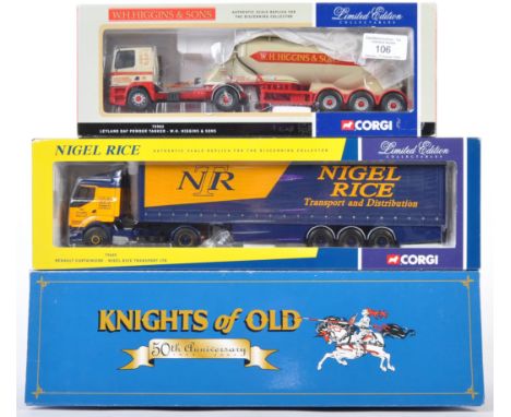 A collection of x3 original Corgi made 1/50 scale diecast model trucks / lorries of haulage interest. Models to include No. 7