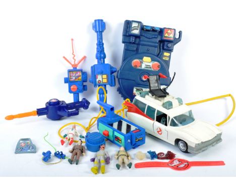 A good collection of original vintage 1980's Kenner made ' The Real Ghostbusters ' action figures, playsets and vehicles. To 