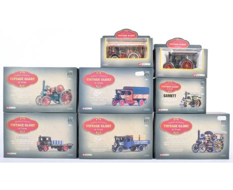 A collection of x8 Corgi made ' Vintage Glory Of Steam ' Limited Edition 1/50 scale boxed diecast models from the ' Vintage G