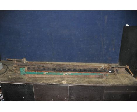 FOUR VINTAGE SASH CRAMPS including a Record at 174cm total length, a Woden at 193cm total length, two others with no stop end